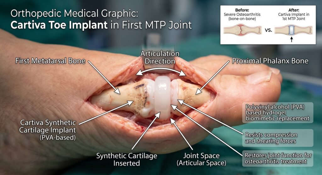 Cartiva Synthetic Cartilage Toe Implant